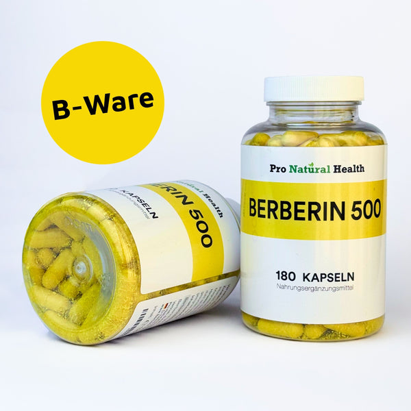 Berberin 500 mg 180 Kapseln – B-Ware (50% Rabatt, volle Qualität)