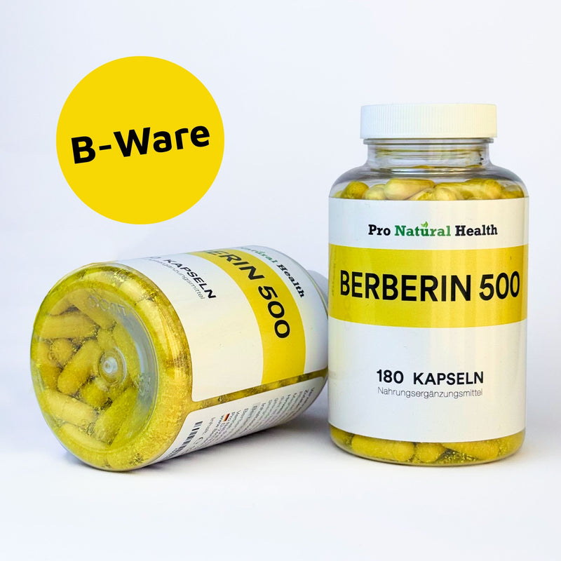 Berberin 500 mg 180 Kapseln – B-Ware (50% Rabatt, volle Qualität)
