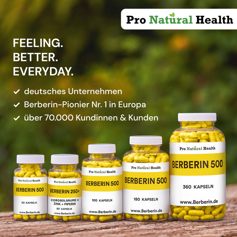 Berberin 500 mg 180 Kapseln  Made in Germany
